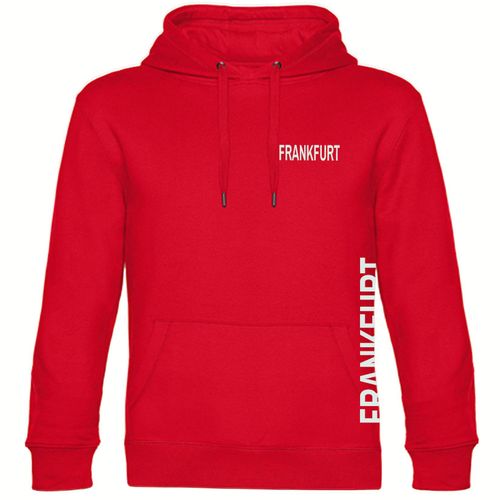 4068859075934 - multifanshop Kapuzen Sweatshirt - Frankfurt - Brust & Seite - Druck weiß - Hoodie
