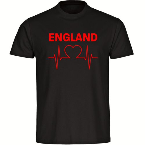 4068859226329 - multifanshop Kinder T-Shirt - England - Herzschlag - Druck rot - Kind 4068859226329 - multifanshop Kinder T-Shirt - England - Herzschlag - Druck rot - Kind
