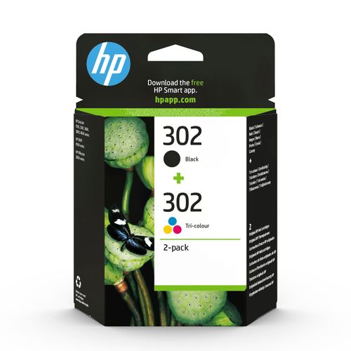 0190780475898 - X4D37AE 302 Druckkopfpatrone Multipack schwarz + color 190pg + 165pg VE=2 für DeskJet 1110 2130 OfficeJet 5200 DeskJet 1110 2130 OfficeJet 5200