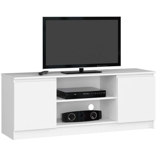 5901738164727 - Abamihome - akord Fernsehkommode K-140 | ein offenes Regalfach | 2 Ablagen mit Türen links und rechts | H55 x B140 x T40 cm | Gewicht 30 kg | Gewicht