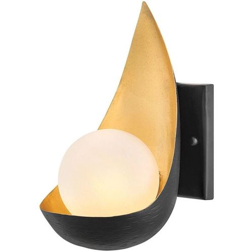 4255596734570 - Licht-erlebnisse - Wandleuchte Metall G9 254 cm hoch in Schwarz Matt Weiß Gold warmweißes Licht 3000 k 300 lm Modern