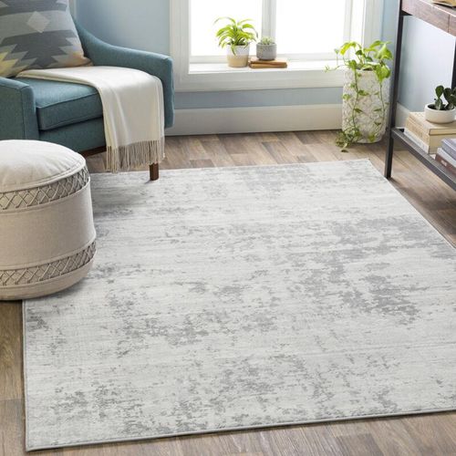 0888473882459 - Teppich Kurzflor Wohnzimmer Modernes Abstraktes Design Grau und Elfenbein 130 x 180 cm - Surya 0888473882459 - Teppich Kurzflor Wohnzimmer Modernes Abstraktes Design Grau und Elfenbein 130 x 180 cm - Surya