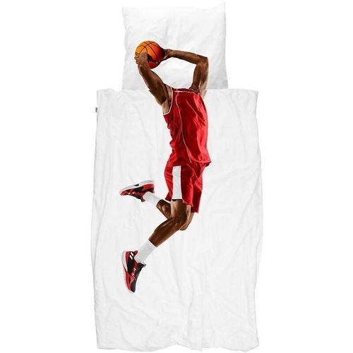 8720365494956 - Bettwäsche Basketball Größe 135x200 80x80 cm red - Snurk