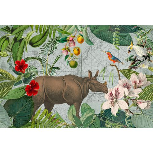 4059432199079 - LIVING WALLS Fototapete ARTist Jungle Rhino Tapeten Vlies Wand Schräge Gr B L 4 m x 27 m bunt (braun grün orange) Fototapeten Blumen Tapeten 4059432199079 - LIVING WALLS Fototapete ARTist Jungle Rhino Tapeten Vlies Wand Schräge Gr B L 4 m x 27 m bunt (braun grün orange) Fototapeten Blumen Tapeten