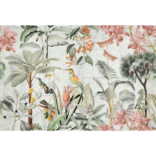 4059432198874 - LIVING WALLS Fototapete ARTist Tropical Paradise Tapeten Vlies Wand Schräge Gr B L 4 m x 27 m bunt (creme grün orange) Fototapeten Blumen Tapeten 4059432198874 - LIVING WALLS Fototapete ARTist Tropical Paradise Tapeten Vlies Wand Schräge Gr B L 4 m x 27 m bunt (creme grün orange) Fototapeten Blumen Tapeten