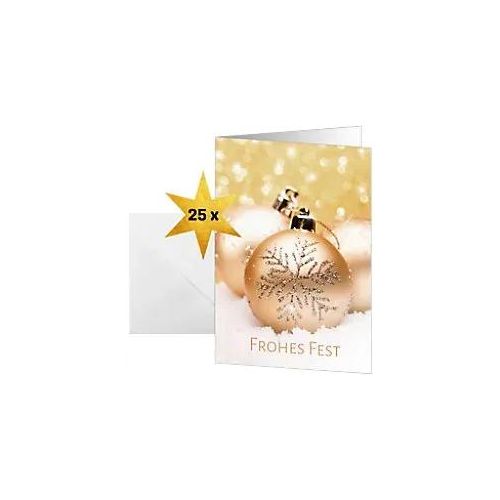 4004360786341 - Weihnachtskarte Christmas Joy DIN A6 250 g m2 Gold Weiß 211 x 2 x 151 cm 25 Stück