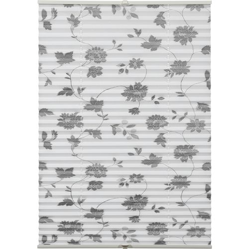 4003018365945 - Plissee Plissee Concept zum Klemmen Flowers and Plants Blüte Plissees Gr 130 cm zweiseitig verschiebbar 100 cm weiß Kinder Kinderzimmer-Plissees in der Breite kürzbar