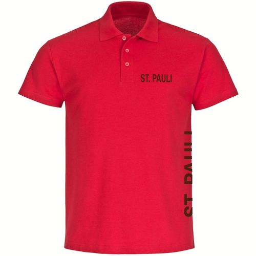 4068859191665 - multifanshop Poloshirt - St Pauli - Brust & Seite - Druck braun - Polo