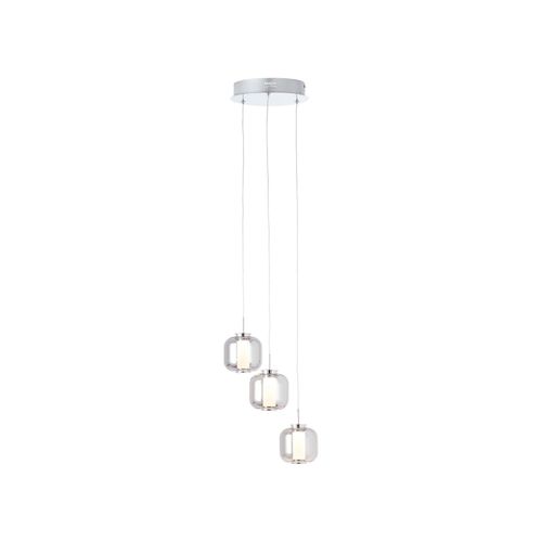 4004353379666 - BRILLIANT Rafa LED Pendelleuchte 3flg Rondell chrom rauchglas InnenleuchtenPendelleuchten-Rondell 3x 567W LED integriert (Lichtstrom 528lm Lichtfarbe 3000K) In der Höhe einstellbar Kabel 4004353379666 - BRILLIANT Rafa LED Pendelleuchte 3flg Rondell chrom rauchglas InnenleuchtenPendelleuchten-Rondell 3x 567W LED integriert (Lichtstrom 528lm Lichtfarbe 3000K) In der Höhe einstellbar Kabel