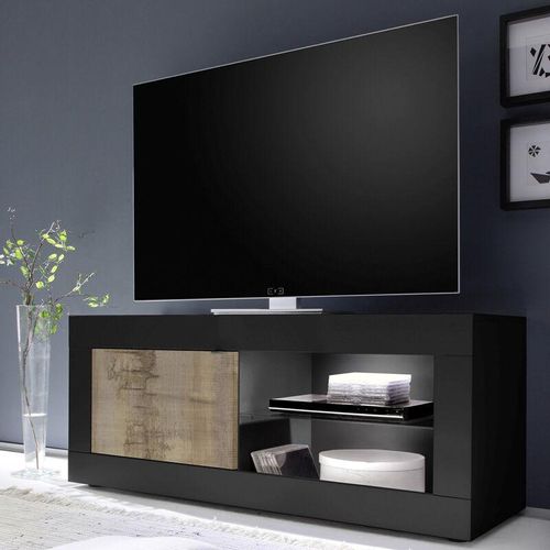 8024963427539 - - Kleiner TV-Schrank 1 Tür ohne Beleuchtung Initial - L140 cm