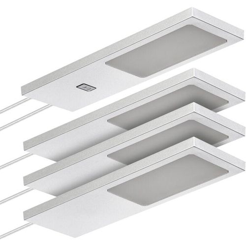 4066143097341 - So-tech - sotech LED-Möbelleuchte giulia ii mit   ohne Sensor silbergrau 2700K warmweiß inkl Trafo & Verteiler 4er Set - silbergrau