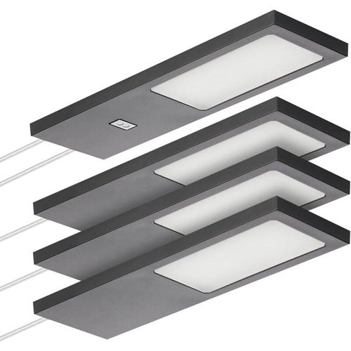 4066143097259 - So-tech - sotech LED-Möbelleuchte giulia ii mit   ohne Sensor schwarz 4000K neutralweiß inkl Trafo & Verteiler 4er Set - schwarz