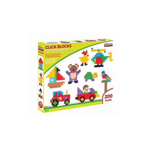 8693461032967 - Pilsan Druckknopf-Bausteine 03296 Steckspiel 200 bunte Teile ab 3 Jahren bunt 8693461032967 - Pilsan Druckknopf-Bausteine 03296 Steckspiel 200 bunte Teile ab 3 Jahren bunt