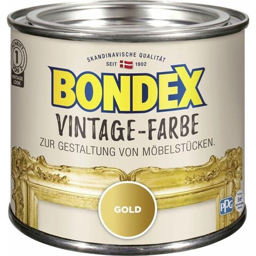 8716242841463 - BONDEX Bastelfarbe VINTAGE-FARBE Farben zur Gestaltung von Möbelstücken 0375 l Gr 038 l goldfarben (gold) Bastelbedarf -techniken