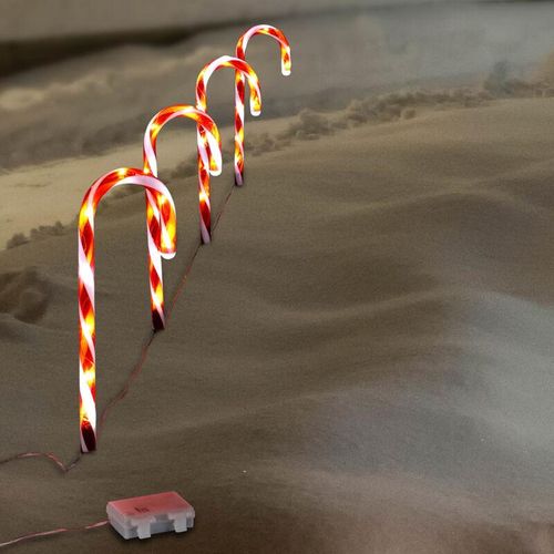 4034127765005 - 4tlg led Leuchtstab-Set Zuckerstange 32 led H44cm inkl Erdspieß Batteriebetrieb Außenbeleuchtung Lichterkette LED-Lichter Außendekoration 4034127765005 - 4tlg led Leuchtstab-Set Zuckerstange 32 led H44cm inkl Erdspieß Batteriebetrieb Außenbeleuchtung Lichterkette LED-Lichter Außendekoration