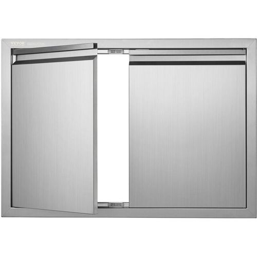 0197988383536 - Grill-Zugangstür 762 x 532 x 45 mm Doppelte Außenküchentür Flächenbündig Montierte Edelstahltür Vertikale Wandtür mit Versenkbaren Griffen für 0197988383536 - Grill-Zugangstür 762 x 532 x 45 mm Doppelte Außenküchentür Flächenbündig Montierte Edelstahltür Vertikale Wandtür mit Versenkbaren Griffen für