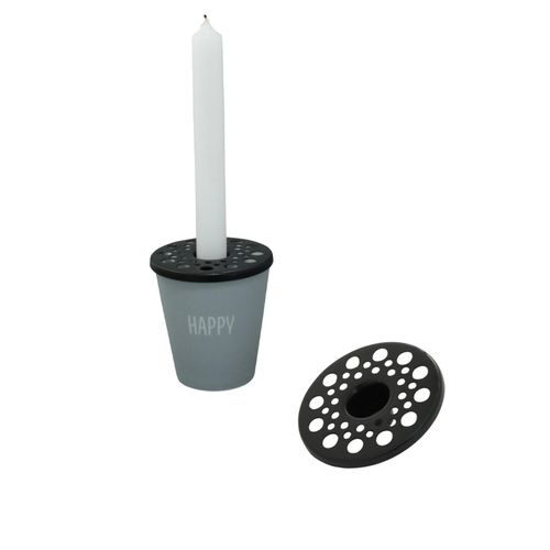 5713178995669 - Stabkerzenhalter Becheraufsatz für Happy Mugs Ø 9 cm schwarz 5713178995669 - Stabkerzenhalter Becheraufsatz für Happy Mugs Ø 9 cm schwarz
