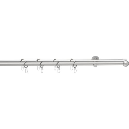 4015161092357 - Gardinenstange BOLA Gardinenstangen Gr L 200 cm Ø 16 mm 2 läufig grau (chromfarben) Gardinenstangen Wandmontage mit Ringen 4015161092357 - Gardinenstange BOLA Gardinenstangen Gr L 200 cm Ø 16 mm 2 läufig grau (chromfarben) Gardinenstangen Wandmontage mit Ringen