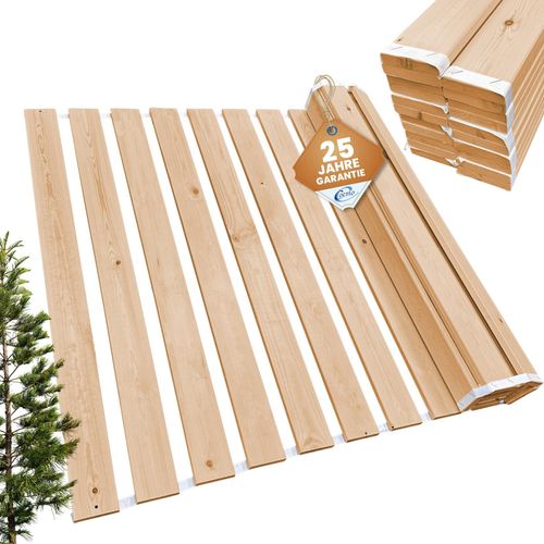 4260360019364 - Coemo Rollrost 80 x 220 cm Lattenrost ROMO aus Massivholz mit 22 Leisten - natur
