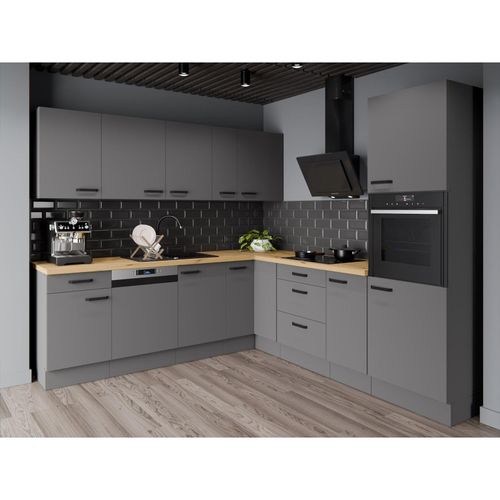 4262354979623 - Winkelküche NESSA 250x250 cm Küchenzeile Einbauküche Eckküche Küche Anthrazit 4262354979623 - Winkelküche NESSA 250x250 cm Küchenzeile Einbauküche Eckküche Küche Anthrazit