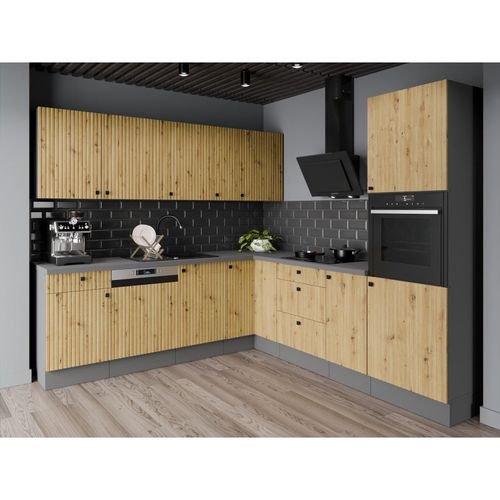 4262354979555 - Winkelküche AVA 250x250 cm Küchenzeile Einbauküche Eckküche Küche Artisan Grau 4262354979555 - Winkelküche AVA 250x250 cm Küchenzeile Einbauküche Eckküche Küche Artisan Grau