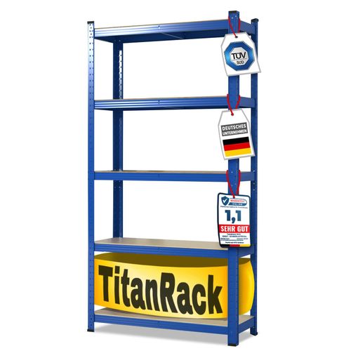 4251041633320 - karatcommercial Schwerlastregal Grizzly Blau Höhe 180 cm Breite 90 cm