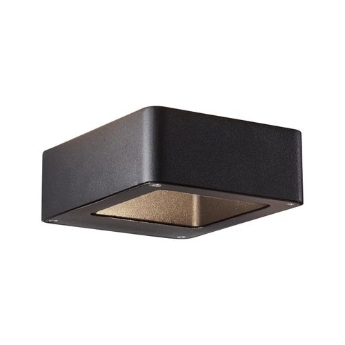 4004353349256 - Golda led Außenwandleuchte 15x12cm schwarz 1x led integriert 69W led integriert (Lichtstrom 660lm Lichtfarbe 3000K) - schwarz - Brilliant