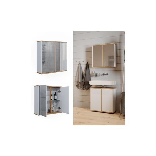 4066731444939 - Bad-Spiegelschrank Didi Weiß Artisan 60 x 60 cm mit zwei Spiegeltüren Vicco 4066731444939 - Bad-Spiegelschrank Didi Weiß Artisan 60 x 60 cm mit zwei Spiegeltüren Vicco