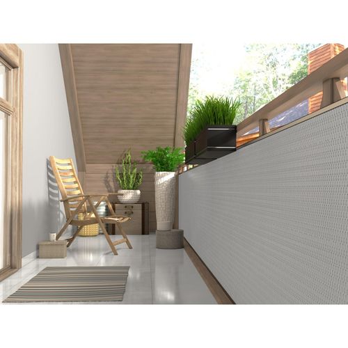 4059865132452 - Polyrattan Sichtschutzmatte 300x100cm grau 4059865132452 - Polyrattan Sichtschutzmatte 300x100cm grau