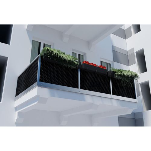 4059865139208 - Polyrattan Sichtschutzmatte 300x100cm schwarz
