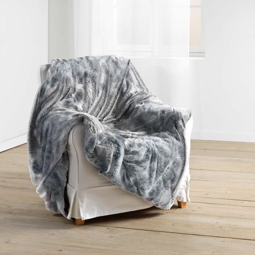 4059865659232 - XXL Kuscheldecke Felloptik 180x220 Tagesdecke Kunstfell Decke Felldecke Imitat