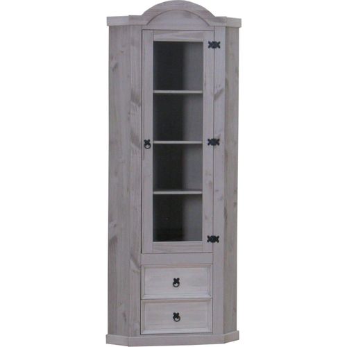 4260436838981 - Eckschrank New Mexico Kiefer massiv grau Mexiko Wohnzimmer Vitrine Schrank 4260436838981 - Eckschrank New Mexico Kiefer massiv grau Mexiko Wohnzimmer Vitrine Schrank