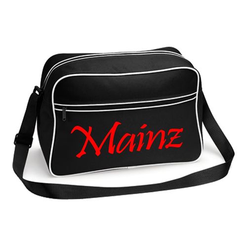 4068859535834 - multifanshop Retrotasche - Mainz - Schriftzug - Druck rot - Tasche