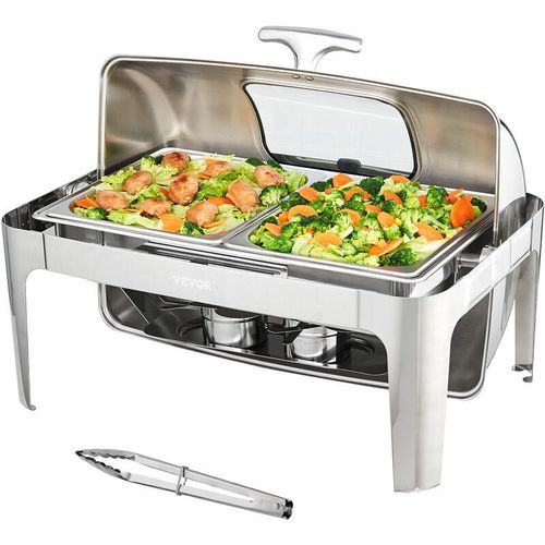 0840281577125 - Vevor 1 Stk Speisenwärmer Wärmebehälter Chafing-Dish-Set Rolldeckel 5 l x 2 Rechteckig Edelstahl Wärmebehälter Buffet Set inkl Sichtglasdeckel & 0840281577125 - Vevor 1 Stk Speisenwärmer Wärmebehälter Chafing-Dish-Set Rolldeckel 5 l x 2 Rechteckig Edelstahl Wärmebehälter Buffet Set inkl Sichtglasdeckel &