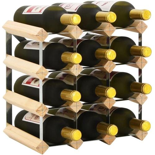 6296500976622 - Bonnevie - Weinregal für 12 Flaschen Massivholz Kiefer CFW951202