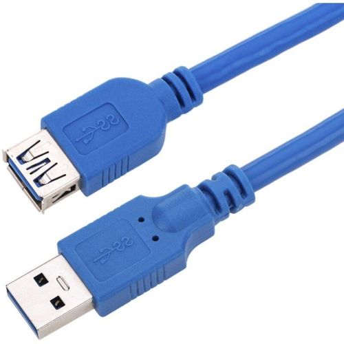 8434185546329 - CableMarkt - Hochgeschwindigkeits-USB-30-Verlängerungskabel von Typ-A-Stecker auf Typ-A-Buchse 1 m blaue Farbe