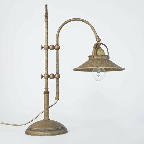 4251254243699 - Licht-erlebnisse - Tischlampe Messing in Antik Bronze - Bronze Antik matt