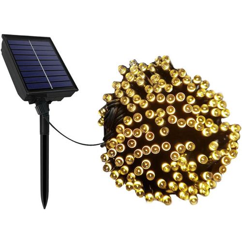 0762418239716 - Hengmei - Solar-Lichterketten Außen Lichterwand Warmweiß 100m Lichtervorhang Solarlichterkette 8 Modi Wetterfest Led Weihnachtsbeleuchtun