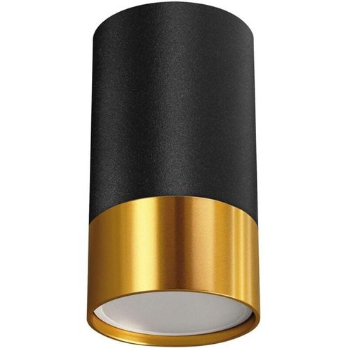 4255596688934 - Licht-erlebnisse - Deckenstrahler Aluminium GU10 ø 55 cm rund Aufputz in Schwarz Gold Deckenspot