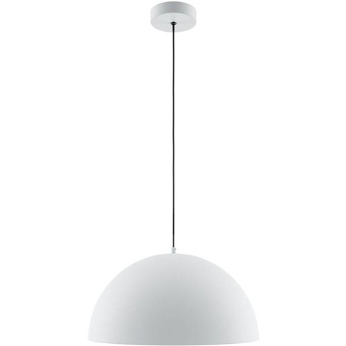 4255596717450 - Licht-erlebnisse - Hängelampe Metall d 35 cm rund h max 320 cm Weiß E27 Modern Hängeleuchte