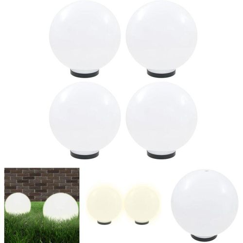 8721031332831 - Vidaxl - The Living Store LED-Gartenleuchten 4 Stk Kugelförmig 30 cm pmma - Außenbeleuchtung - Weiß