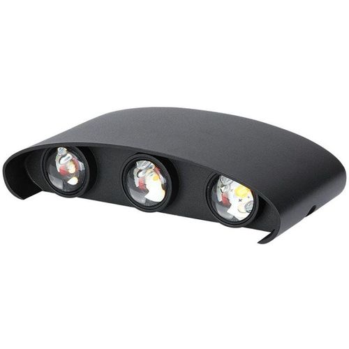 3800157678377 - V-tac - Semi-ovale LED-Wandleuchten - Bridgelux - Schwarz - IP65 - 5W - 630 Lumen - 3000K - Zwart