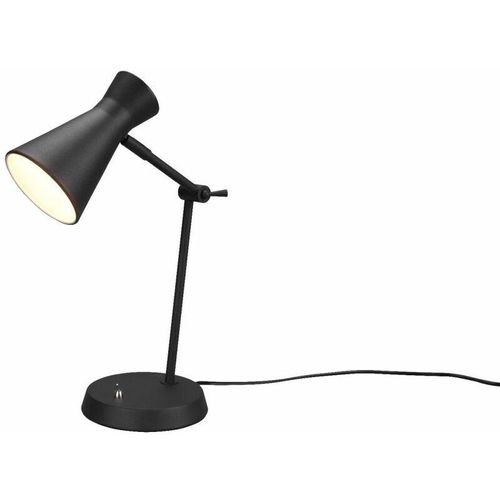 4017807537741 - Reality Leuchten - Schreibtischlampe enzo Metallschirm in Schwarz Gelenkarm Höhe 50cm