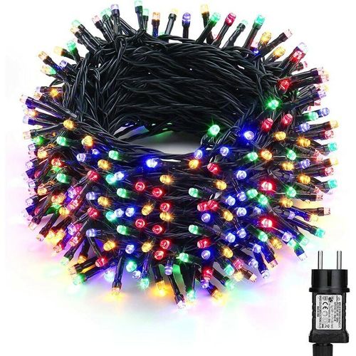 3802293616671 - Bleosan - 50 m LED-Lichterkette für den Außenbereich 500 LEDs mehrfarbig mit Stecker für Weihnachten Hochzeit Party Haus Garten