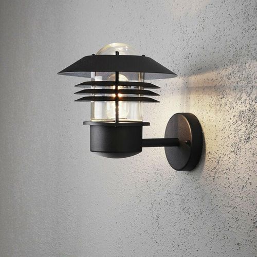 7318307302752 - Konstsmide Lighting - Konstsmide Modena Outdoor Modern Lantern Up Wandleuchte Schwarz IP44