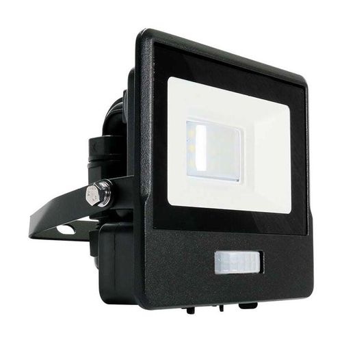 3800157661140 - V-tac - LED-Flutlichtstrahler mit PIR-Sensor - Schwarz - Samsung - IP65 - 10W - 735 Lumen - 3000K - 5 Jahre - Modell Nr - VT-118S-B