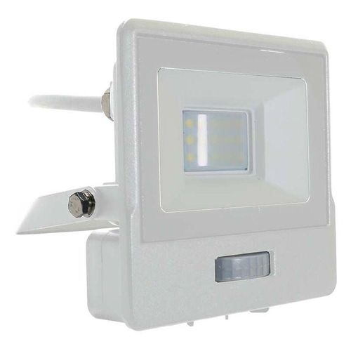 3800157661515 - V-tac - LED-Flutlichtstrahler mit PIR-Sensor - Samsung - IP65 - Weiß - 10W - 735 Lumen - 4000K - 5 Jahre - Modell Nr - VT-118S-1-W