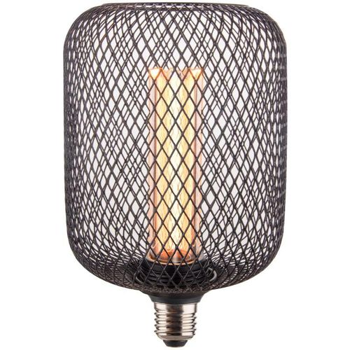 0701871626367 - Led Lampen Metallkäfig led Leuchtmittel G125 E27 4W Edison Vintage Glühbirne 1800K Warmes Gelb led Lampe Schwarz - Oihpaw