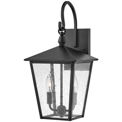 4255596729996 - Licht-erlebnisse - Wandlampe außen Glas Aluminium IP44 h 479 cm Schwarz 2-flammig Rustikal Außenlampe Wand