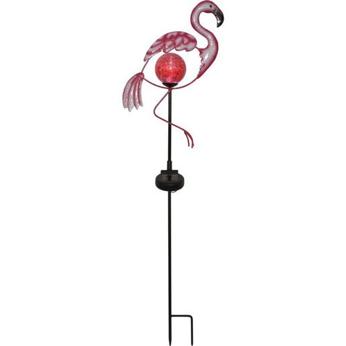 7391482027788 - Led Solar Erdspießleuchte Flamingo pink Metall - red - Star Trading